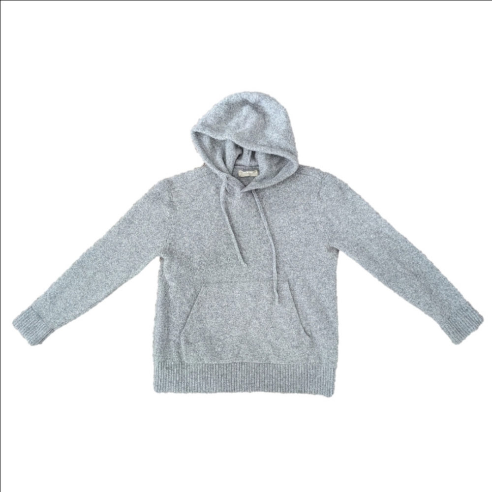 Everlane Gray Wool Cropped Hoodie